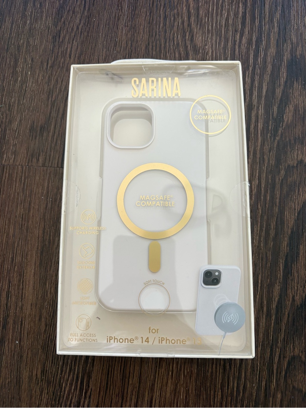 Sarina MagSafe Compatible Cream Coloured Phone Case for IPhone 13/14